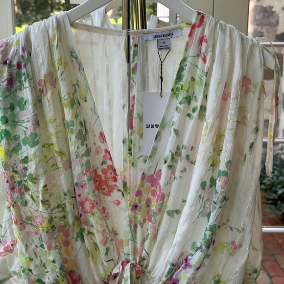 Sabina Musayev Womens  Kochang Silk-Blend Mini Dress, Medium NWT - Picture 8 of 9